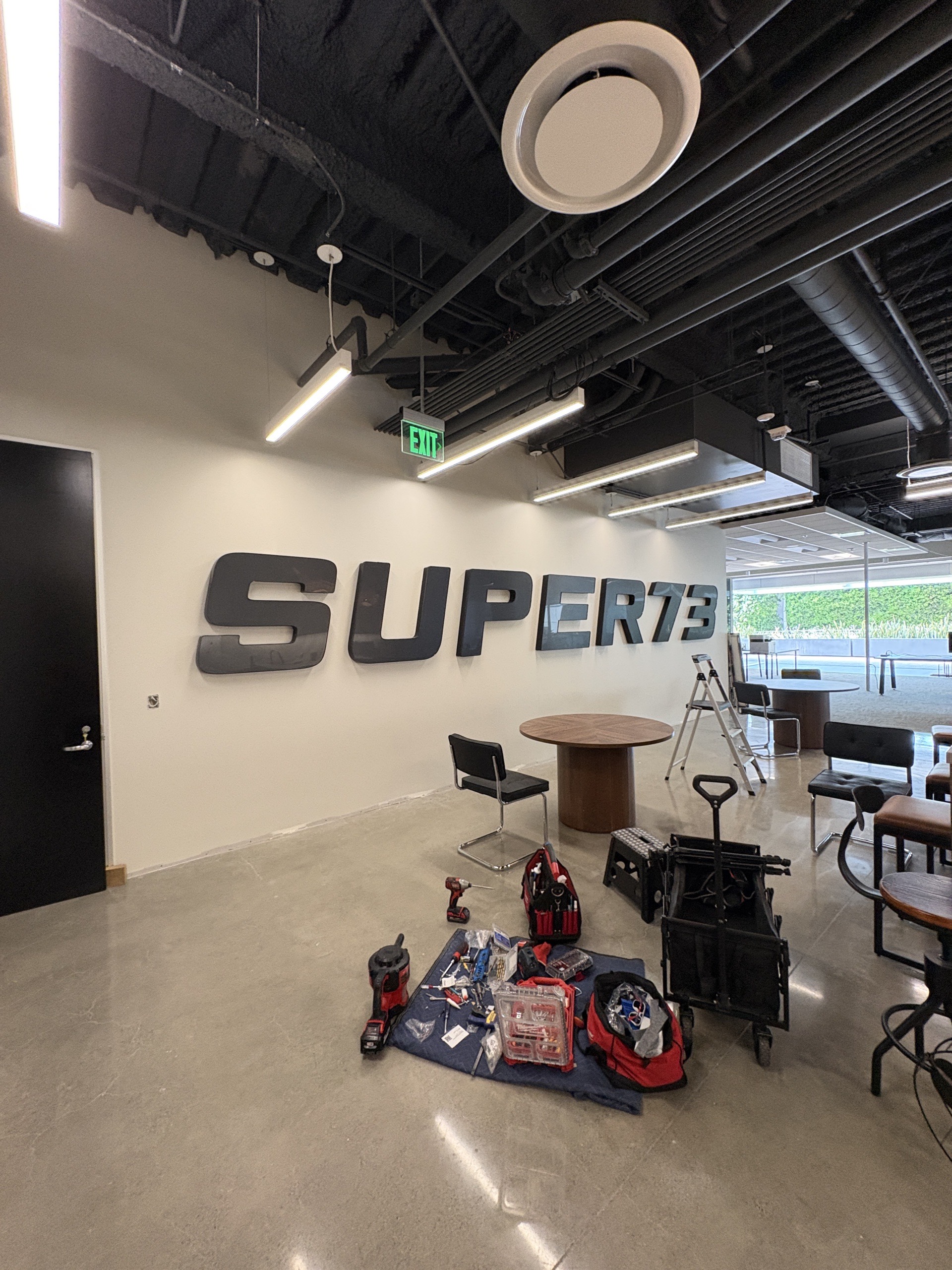 illuminated Wall Sign Installation