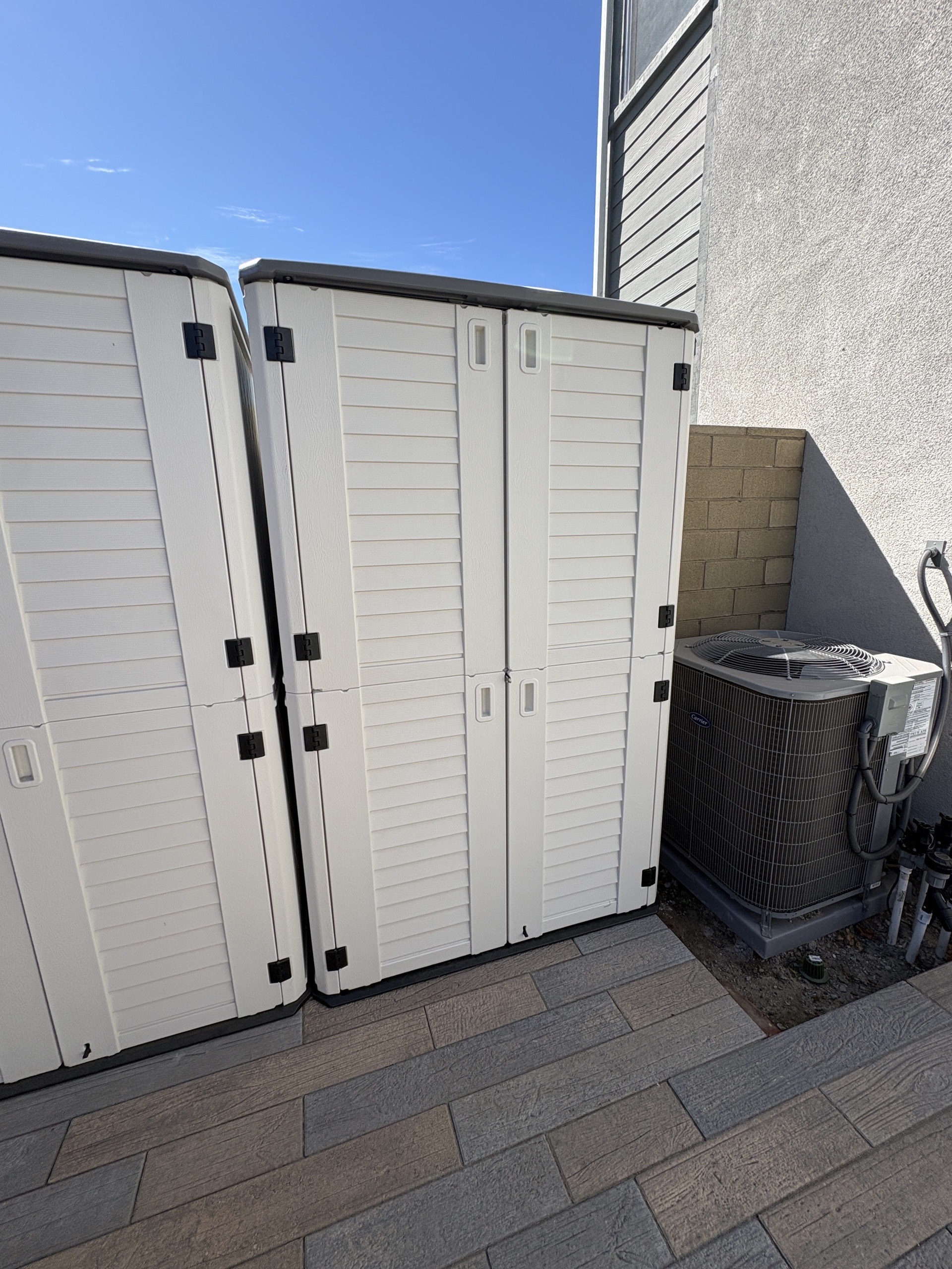 Plastic Outdoor Storage Cabinet Assembly
